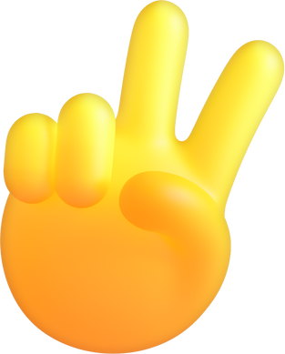 3D Stylized Peace Emoji