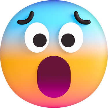 3D Stylized Shocked Emoji